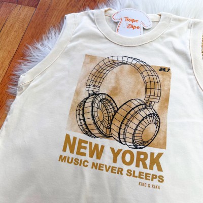  Conj. Regata New York Music e Bermuda - Areia e Marrom